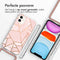 iMoshion iPhone 11 - Hoesje met Koord - Verstelbaar Koord - Goud Roze Pink Graphic