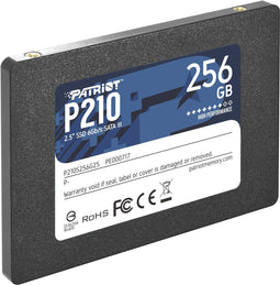 Patriot P210 - SSD 2,5" - 256GB - Leessnelheid 500MB/s - Schrijfsnelheid 400MB/s