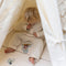 Sunny Alba Tipi Tent Crème/Wit voor kinderen - Wigwam Speeltent met ramen van katoen - Tipi tent kinderen met Kussen kleed - 120x120x160cm - Stokken FSC hout