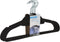 DoaBuy Kleerhanger Zwart Vilt - Anti-slip - 10 stuks