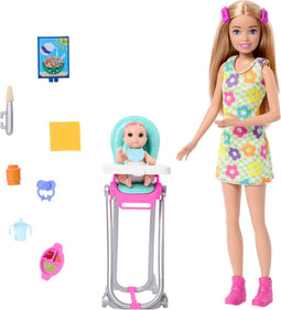Barbie Skipper Babysitters - Barbiepop - 10-delige speelset