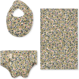 Konges Sløjd - Poppen Speelgoed - Jardin de fleurs - Slabbetje/Luier/Doek - Katoen - Nursery Set