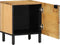 vidaXL - Nachtkastje - 40x33x46 - cm - massief - mangohout - bruin
