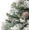 vidaXL - Kerstboom - met - LED - en - dennenappels - en - sneeuw - 150 - cm - PVC - en - PE