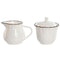 Melk- en Suikerpot Home ESPRIT Wit Bruin Porselein 250 ml 12 x 8,4 x 8 cm 2 Onderdelen