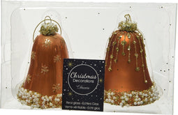 Klok glas d6.50h8cm amber a2 2st