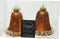 Klok glas d6.50h8cm amber a2 2st