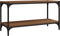 vidaXL - Tv-meubel - 80x33x41 - cm - bewerkt - hout - en - staal - bruin - eikenkleur