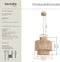 tectake® Plafondlamp Allegra - Hanglamp Boho stijl - Ø32 x 33 cm - Jute lampenkap - 40W - Woonkamer slaapkamer eetkamer