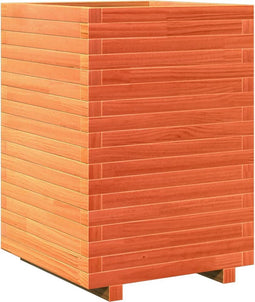 vidaXL - Plantenbak - 50x50x72 - cm - massief - grenenhout - wasbruin