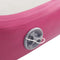 vidaXL - Gymnastiekmat - met - pomp - opblaasbaar - 200x200x15 - cm - PVC - roze