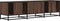 vidaXL - Tv-meubel - 150x35x41 - cm - bewerkt - hout - metaal - bruin - eikenkleur