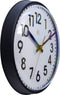 nXt - Wandklok - 26cm - Plastic - Zwart - 'Peter'
