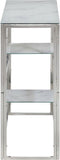 vidaXL - Wandtafel - roestvrijstaal - en - gehard - glas - zilverkleurig