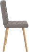 vidaXL - Eetkamerstoelen - draaibaar - 2 - st - stof - taupe
