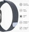 imoshion Milanees magnetisch bandje - Geschikt voor Apple Watch 1, 2, 3, 4, 5, 6, 7, 8, 9, 10 (42 mm), SE - 38/40/41 mm - Donkergrijs - S