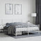 vidaXL - Bedframe - met - hoofd- - en - voeteneinde metaal - wit - 160x200 - cm