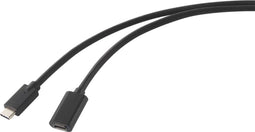 Renkforce RF-4755222 - USB 3.2 Gen2 USB-C verlengkabel 2.00 m - 10 Gbps - Zwart