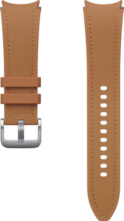 Samsung Watch Hybrid Leather Band - Geschikt voor Galaxy Watch6 (Classic) - Zweetbestendig - Bruin (S/M)