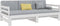 vidaXL - Slaapbank - uitschuifbaar - massief - grenenhout - wit - 2x(90x190) - cm