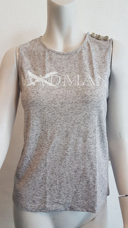Copy Rite - mouwloos shirt - badman hunter - grijs - M