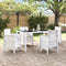 vidaXL - Tuinstoelen - met - Kussens - 4 - stuks - Wit - Poly - Rattan