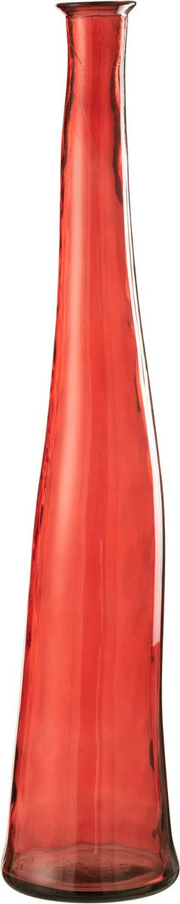 J-Line vaas Noah - glas - rood - medium - 100 cm hoog