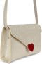 Konges Sløjd Love Letter Schoudertasje met glitter - Cream Glitter