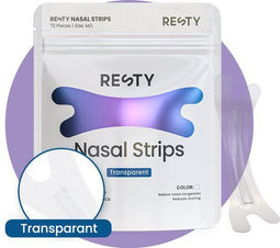 Resty® Transparante Neusstrips - 72 stuks - Zweetbestendige anti-snurk neuspleisters