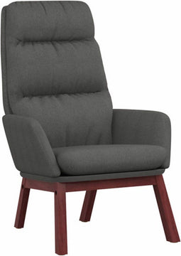vidaXL Relaxstoel stof donkergrijs
