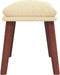 vidaXL - Voetenbank - 45x29,5x35 - cm - stof - crèmekleurig
