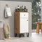 Aucune TOUCH - Badkamermeubel - Eiken en wit decor - L36 x D29 x H79 cm