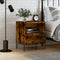vidaXL - Nachtkastje - 40x35x47,5 - cm - bewerkt - hout - gerookt - eikenkleurig