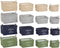 Basket spelset DKD Home Decor Groen Grijs Crème Marineblauw Loft 39 x 27 x 24 cm (4 Onderdelen)