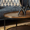 Side table Kate ovaal - bijzettafel goud - salontafel industrieel