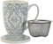 Kop met theefilter Home ESPRIT Blauw Beige Roestvrij staal Porselein 380 ml (2 Stuks)