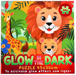 Glow in the Dark - Kinderpuzzel Eenhoorns - 50 stukjes - 45 x 30 cm