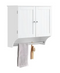SoBuy BZR84-W - Badkamerkast - 2 Planken & Deuren - Wit