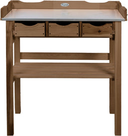 Esschert Design Oppottafel met lades bruin