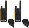 Motorola TLKR-T82 Extreme - Twin Pack - met Remote Speakers - Zwart