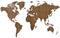 MiMi Innovations® Exclusieve Houten Wereldkaart - Muurdecoratie - Wanddecoratie - Muursticker - 130x78 cm/51.2x30.8 inch - Walnoot