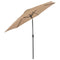 vidaXL - Parasol - met - metalen - paal - 300 - cm - taupe