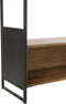 J-Line rek - hout/metaal - zwart/naturel - large