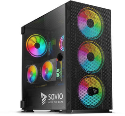 Savio Raptor X1 - Midi Tower PC - ATX EATX ITX Mini-ATX - Zwart