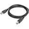 Digitus USB-kabel USB 2.0 USB-A stekker, USB-B stekker 1.80 m Zwart Afgeschermd, Afgeschermd (dubbel) AK-990941-018-S