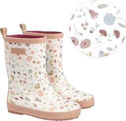 Little Dutch Flowers & Butterflies - Regenlaarsjes - 100% natuurlijk rubber - Roze