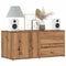 vidaXL - Tv-meubel - 80x34x35,5 - cm - bewerkt - hout - artisanaal - eikenkleur