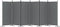 vidaXL - Kamerscherm - met - 6 - panelen - 520x180 - cm - stof - antracietkleurig