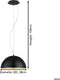 EGLO Gaetano 1 - Hanglamp - Ø38 cm - Zwart/Goud