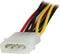 Startech.com PYO2LP4LSATA - Y-adapter Splitterkabel 4-pins Molex naar 2x SATA - 30 cm Multi-color
